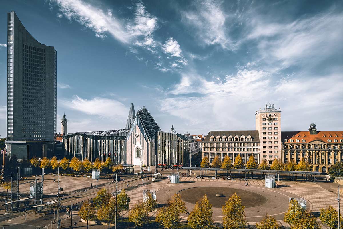 Der Augustusplatz in Leipzig